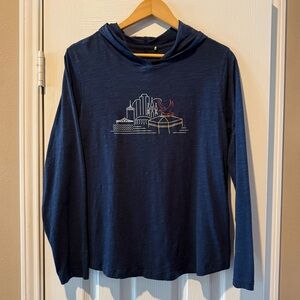 New Orleans Pelicans Navy Blue Hoodie Pullover Long Sleeve Shirt NBA Basketball